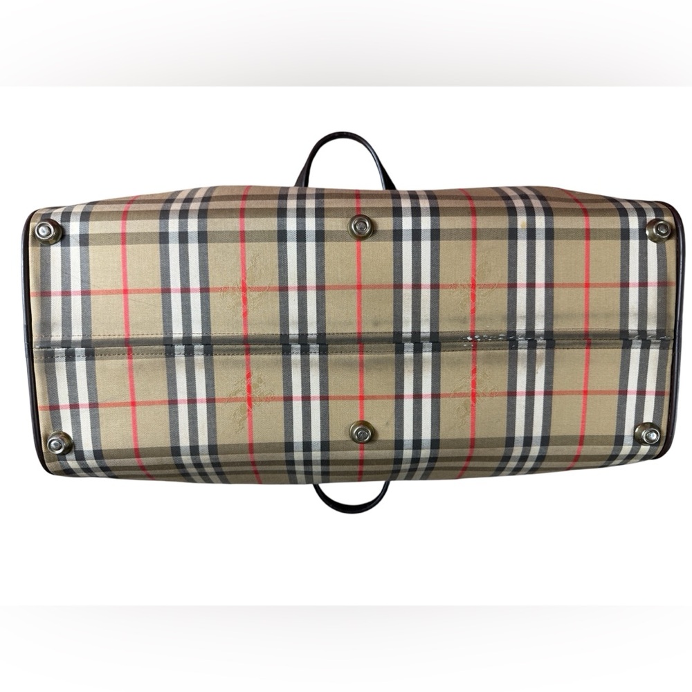 Auth Burberrys Nova Check Travel Bag Black Patter Canvas - Picture 2 of 14
